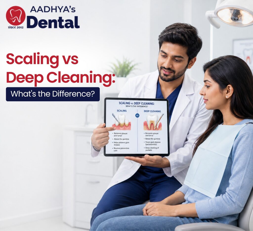 Scaling vs Deep Cleaning